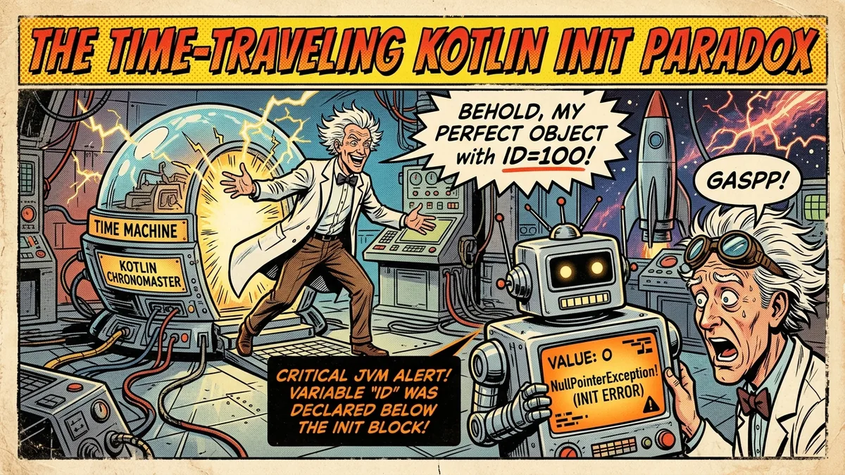 kotlin init 前初始化屬性會發生啥事？為什麼包了 launch 編譯器就裝瞎？