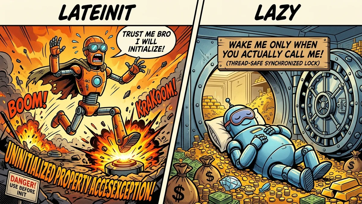 lateinit vs lazy